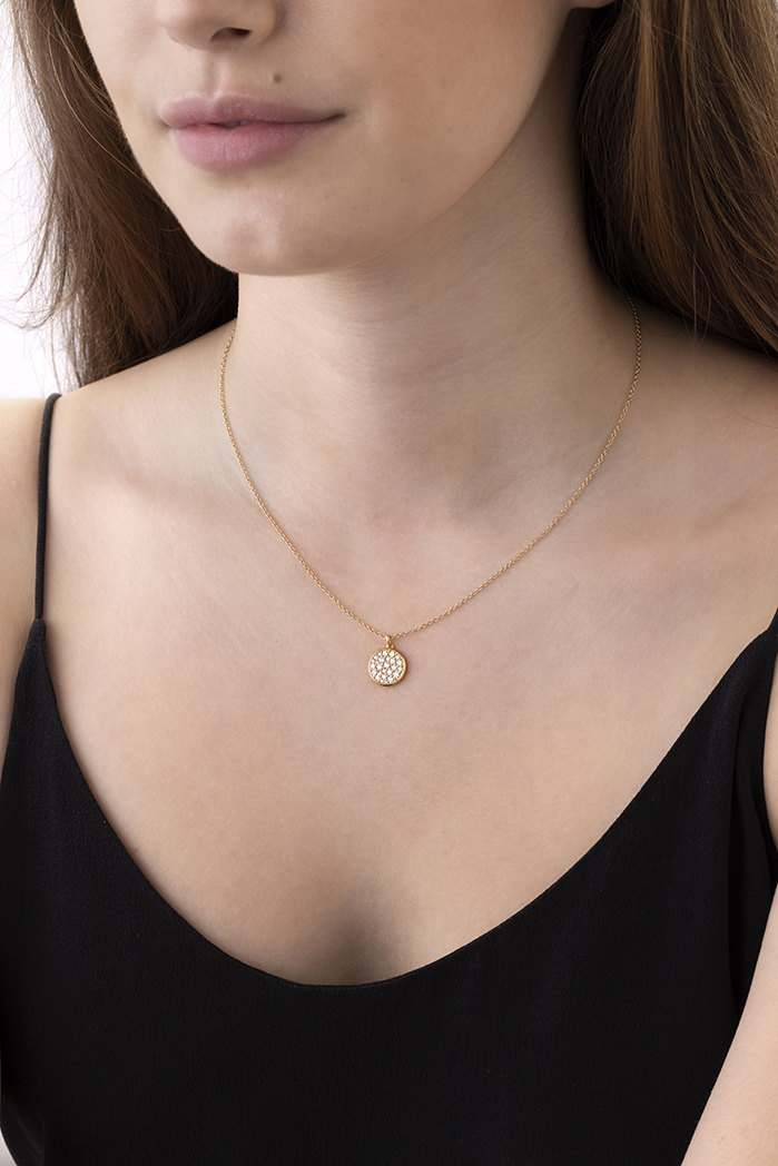 Luna Pave Medallion .45-.52ctw approx. 11mm
