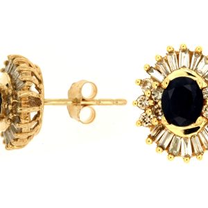 SAPPHIRE & DIAMOND EARRING