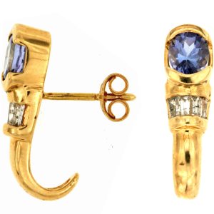 TANZANITE & DIAMOND EARRING