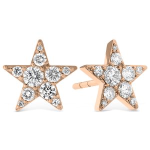 Luna Pave Star Earrings .35-.40ctw approx.
