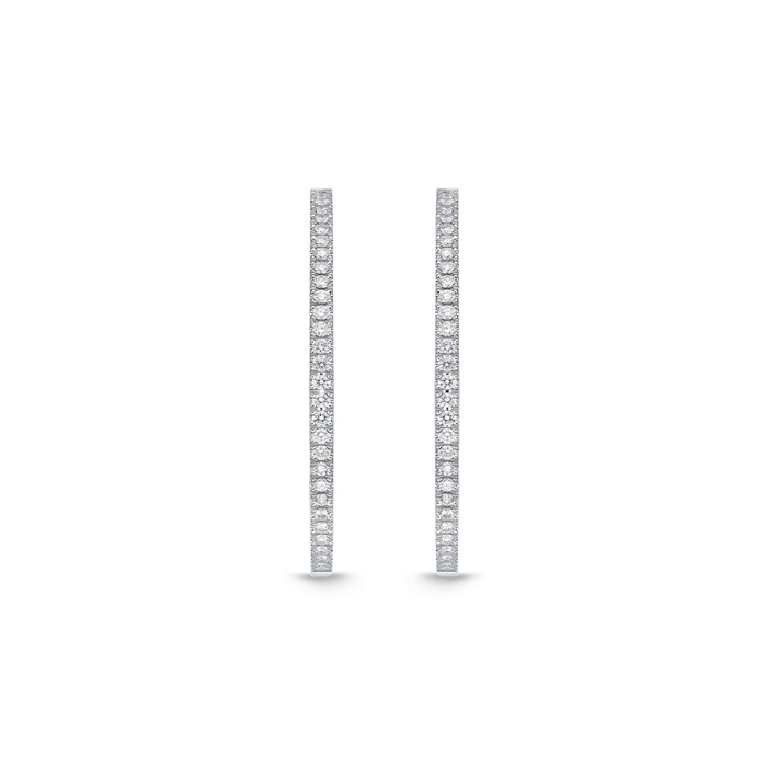 Oval Diamond Hoops 1.20ctw approx.