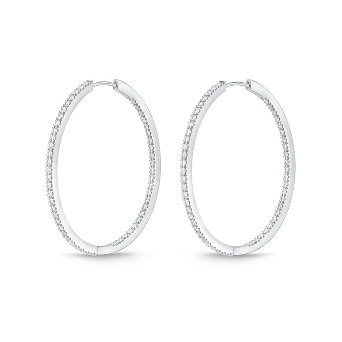 Oval Diamond Hoops 1.20ctw approx.