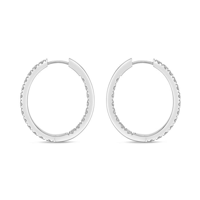 Oval Diamond Hoops 2.50ctw approx.