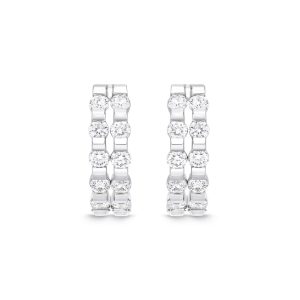 Double Row Diamond Huggies .50ctw approx.