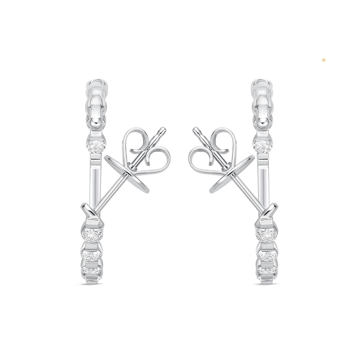 Precious Prong Theme (angled pin post) Round Hoops