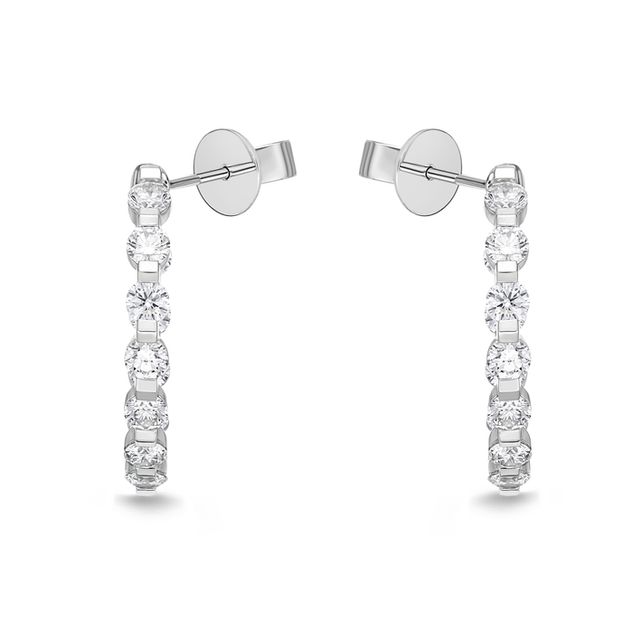 Precious Prong Theme (angled pin post) Round Hoops