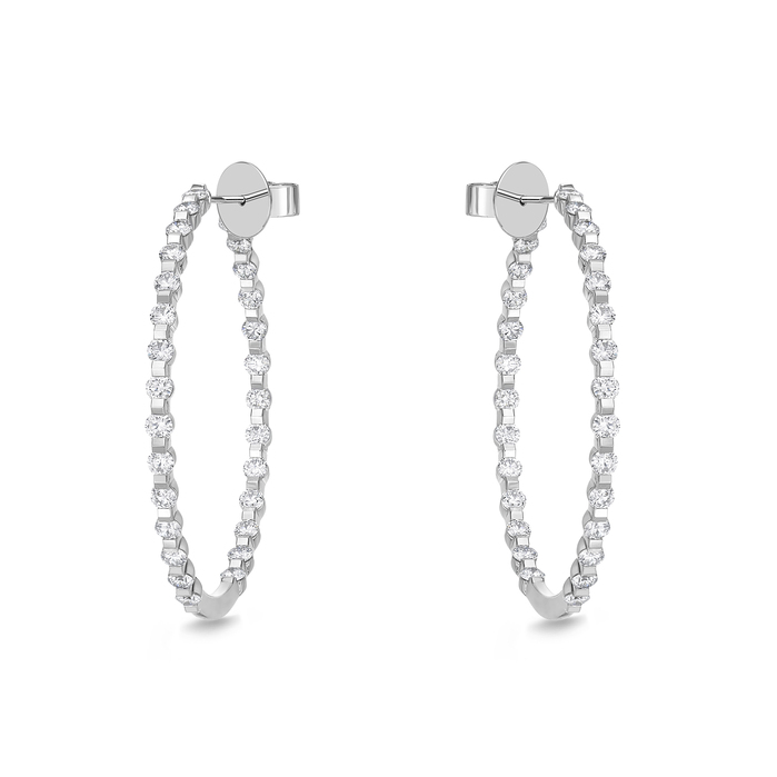 Precious Prong Theme (angled pin post) Round Hoops