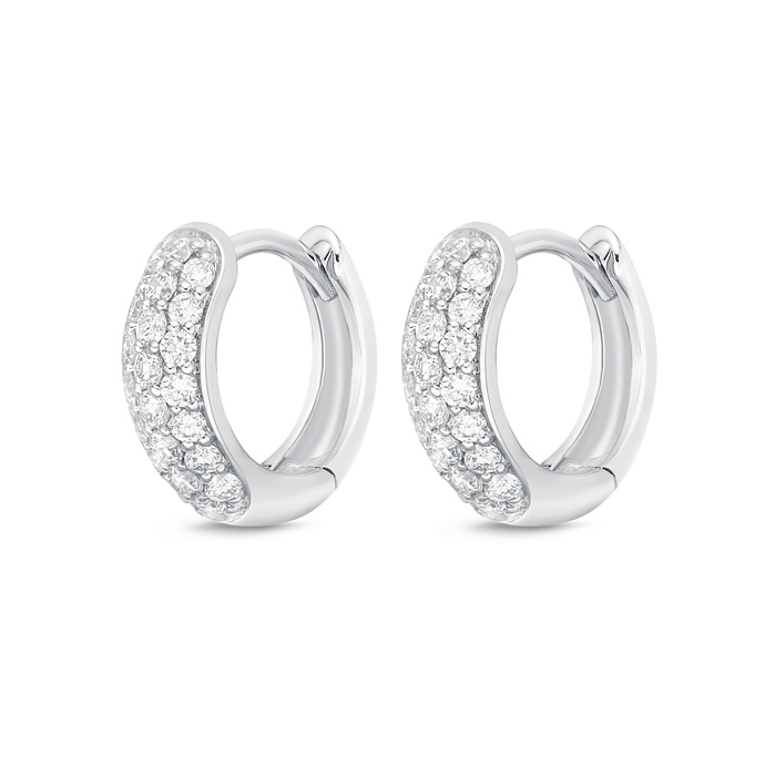 Pave Huggies .33ctw approx.