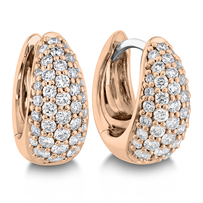 Drop Shape Pave Huggies .50ctw approx.