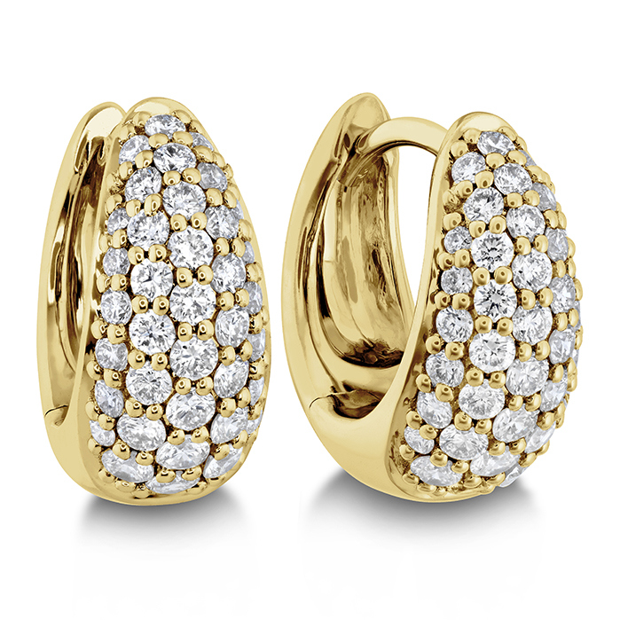 Drop Shape Pave Huggies .50ctw approx.