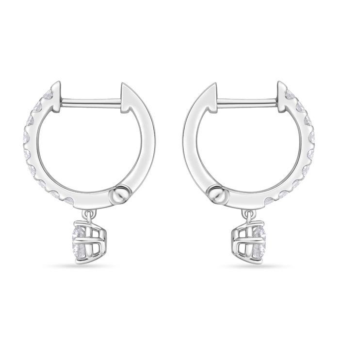 Odessa Huggies with Diamond Drop .55ctw approx. (.15ct/each