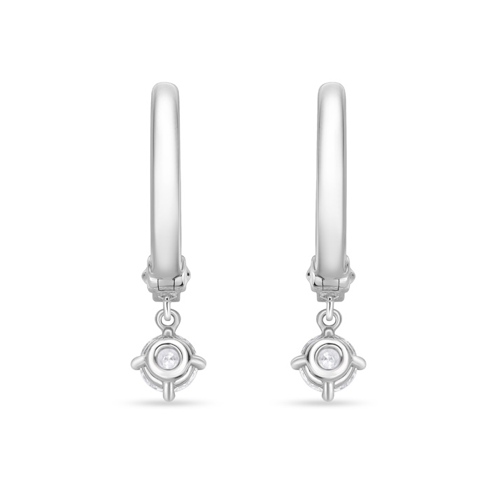 Odessa Huggies with Diamond Drop .55ctw approx. (.15ct/each
