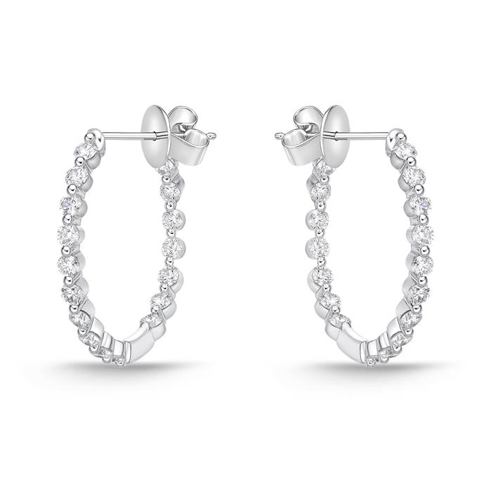 Aura Diamond Hoops 1.50ctw approx.