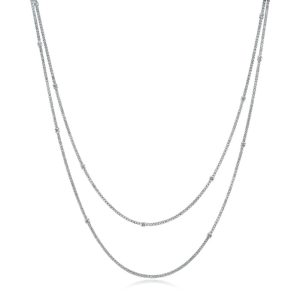 Double Row Station Necklace 12.50ctw approx.