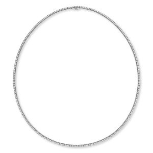 Straight 4-Prong Line Necklace 3.50ctw approx.