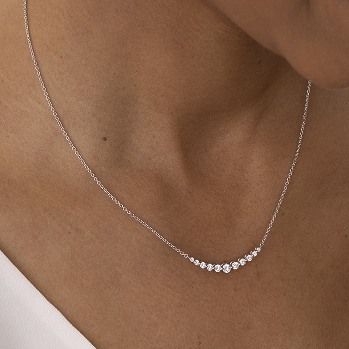 Smile Necklace .56-.65ctw approx.