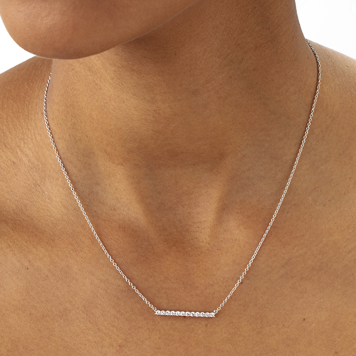 Diamond Bar Necklace .30ctw approx.