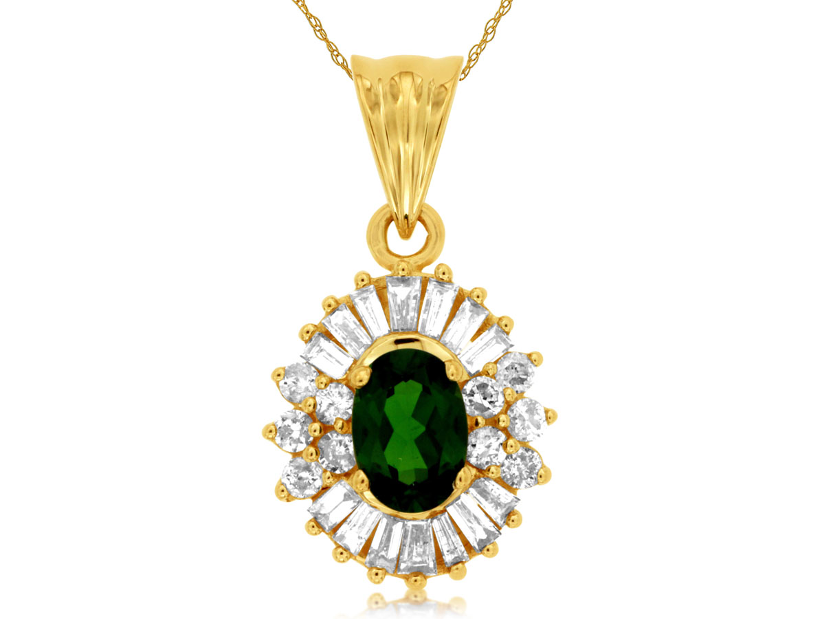 RUSSALITE & DIAMOND PENDANT