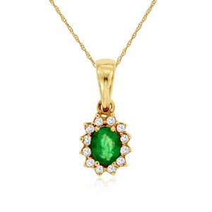 EMERALD & DIAMOND PENDANT