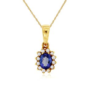 TANZANITE & DIAMOND PENDANT