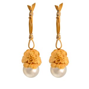 Carrera y Carrera Gardenia Long Drop Earrings