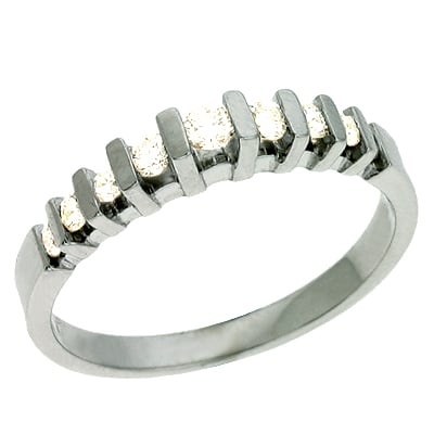 Channel Set White Gold Band