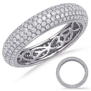 White Gold Eternity Pave Band