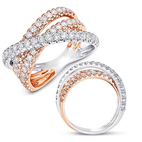 Rose & White Gold Fashion Ring