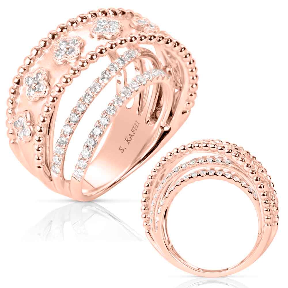 Rose Gold Diamond Fashion Ring