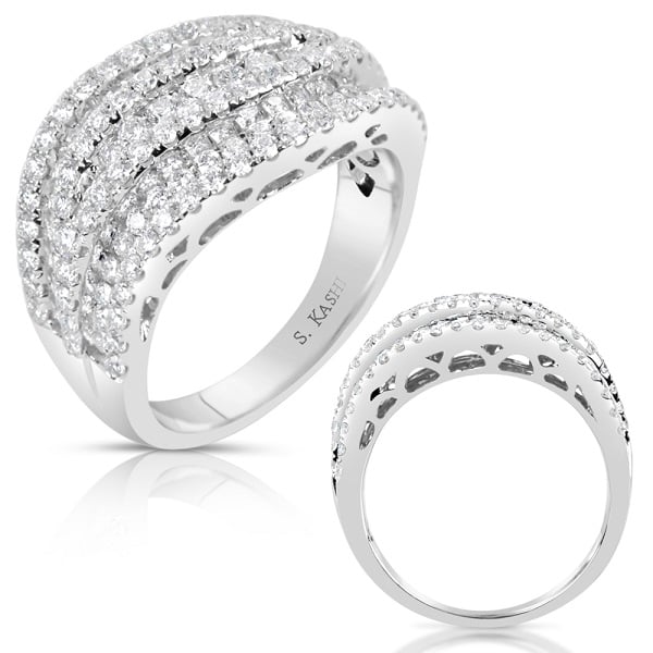 White Gold Diamond Fashion Ring