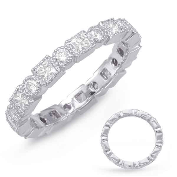 White Gold Stackable Eternity Band