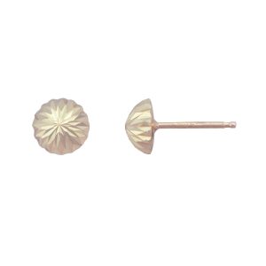 14KT yellow gold dome earrings