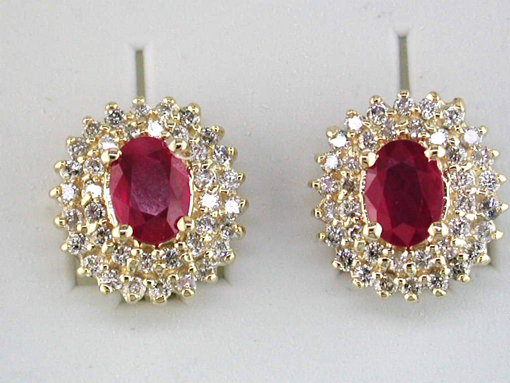 RUBY & DIAMOND EARRING