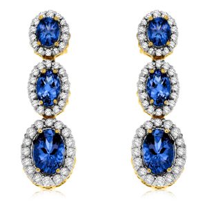 TANZANITE & DIAMOND EARRING