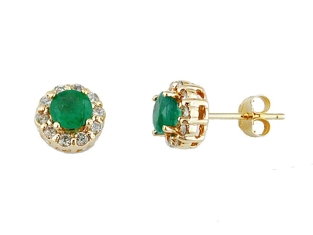EMERALD & DIAMOND EARRING