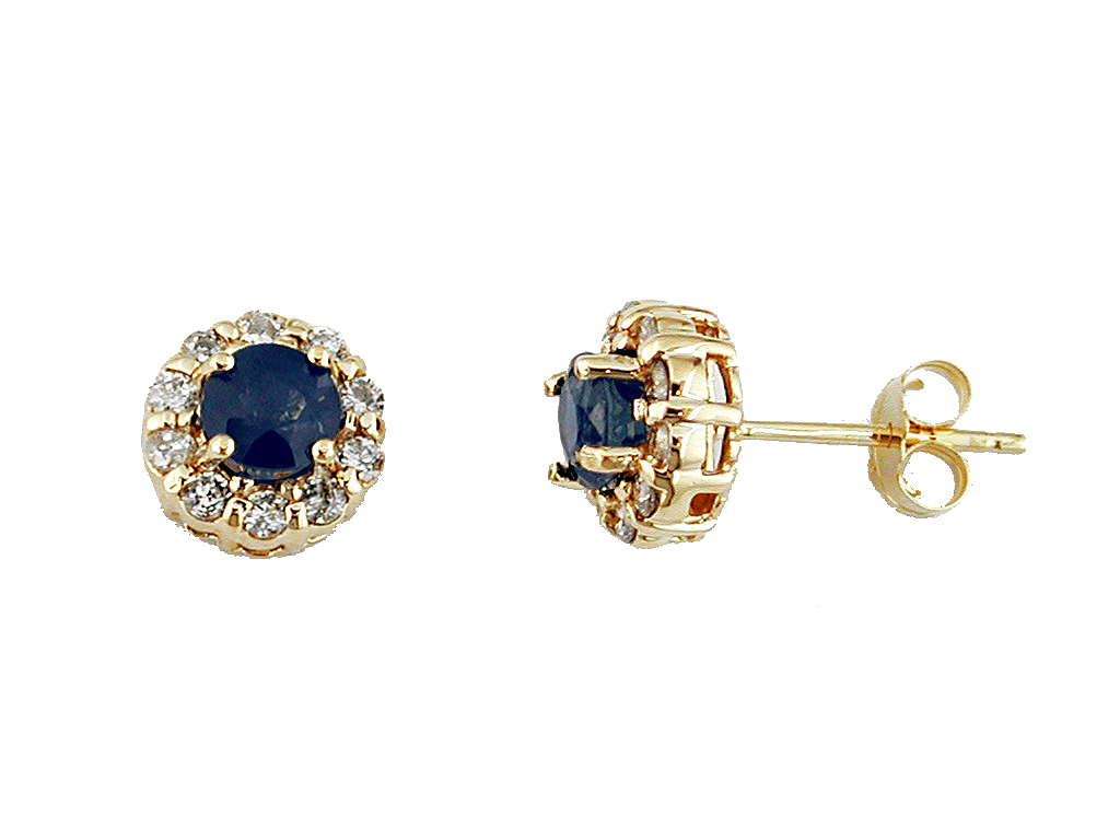 SAPPHIRE & DIAMOND EARRING