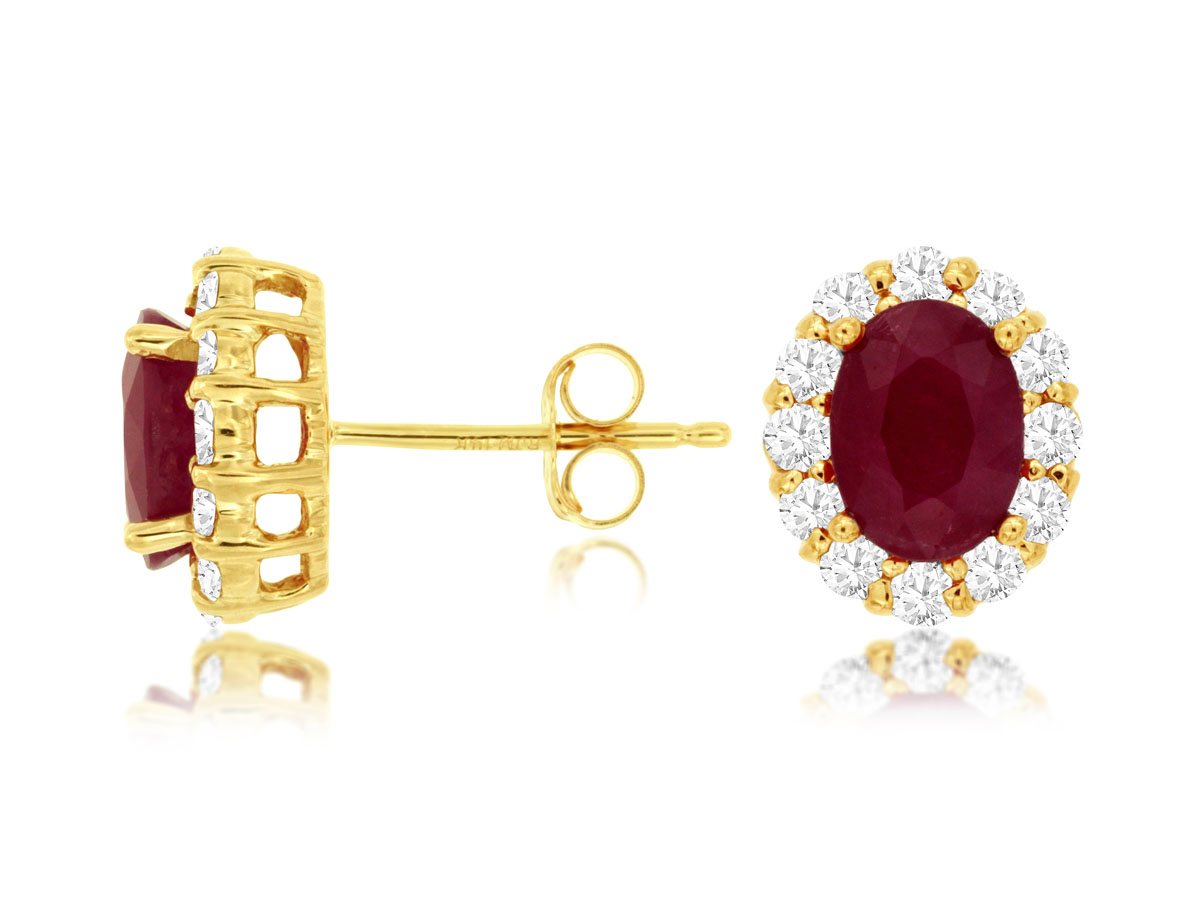 RUBY & DIAMOND EARRING