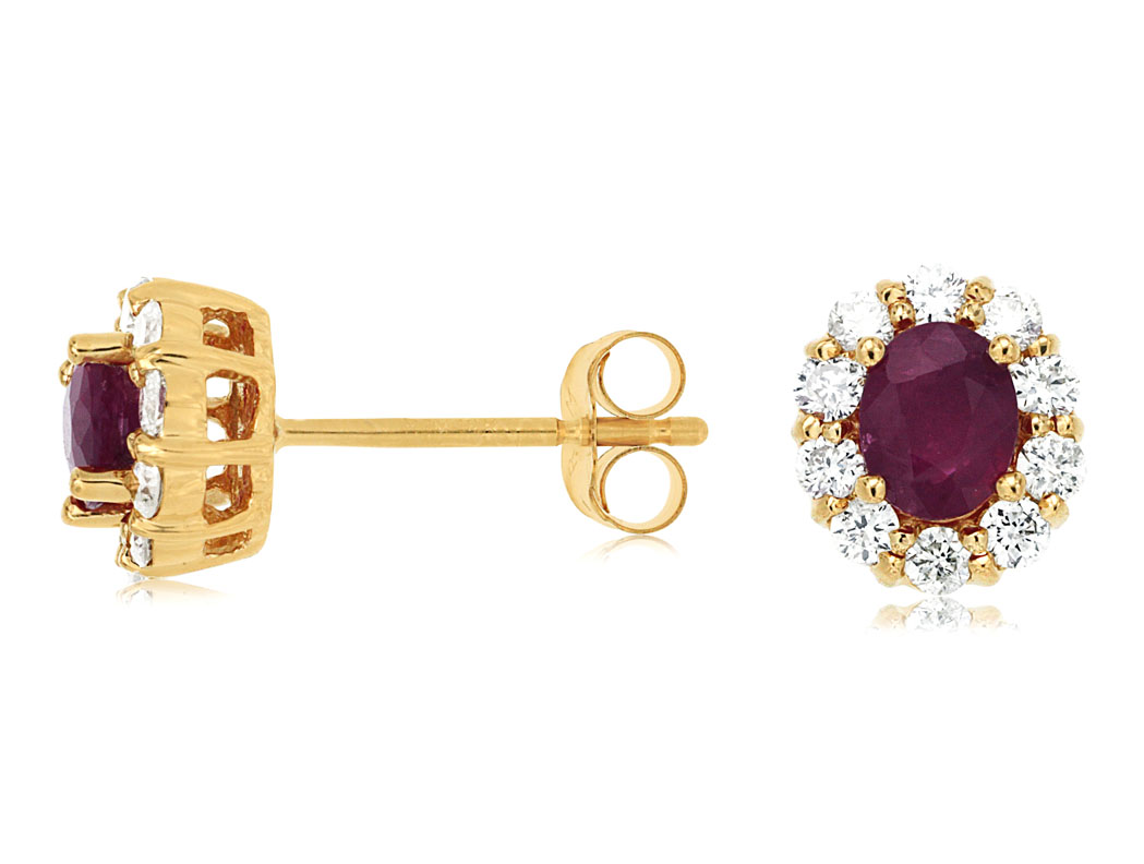 RUBY & DIAMOND EARRING