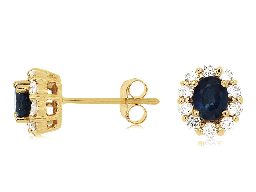 SAPPHIRE & DIAMOND EARRING