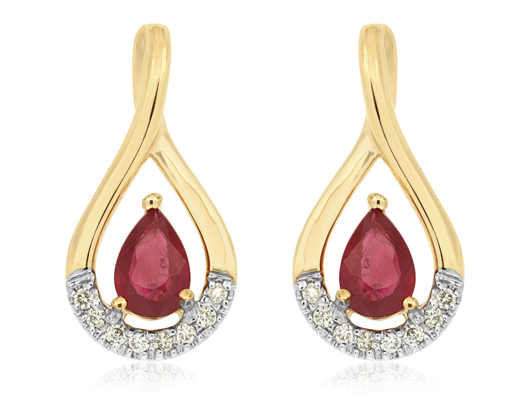 RUBY & DIAMOND EARRING