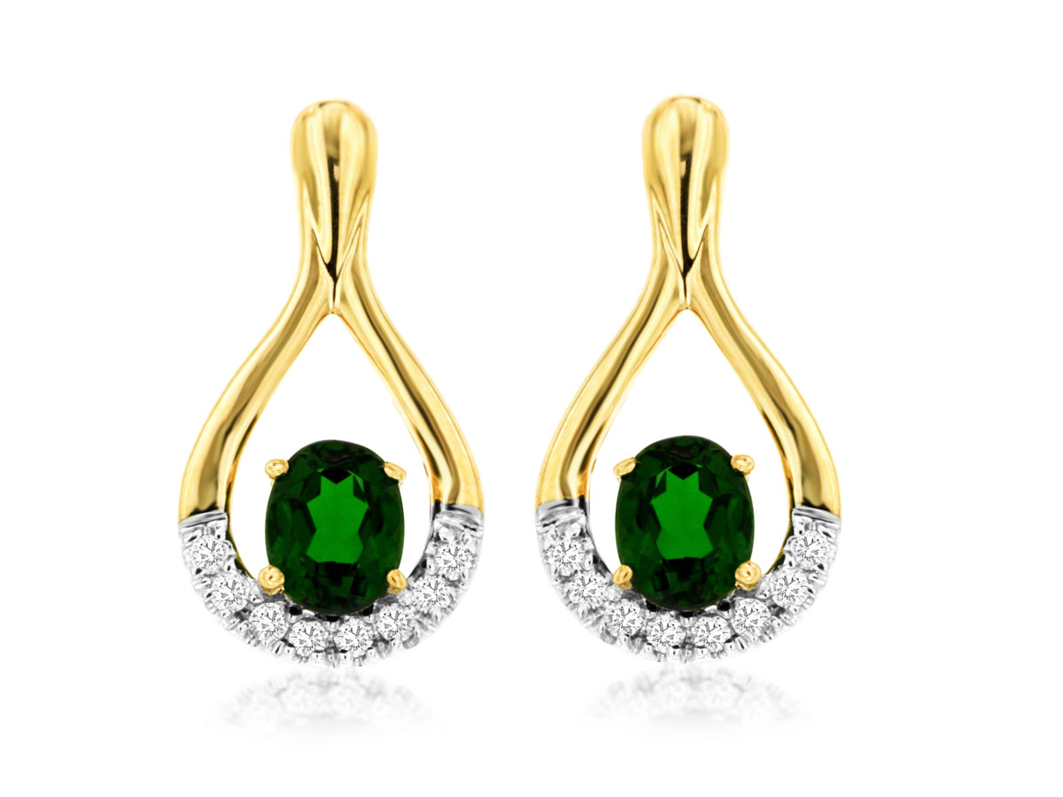 RUSSALITE & DIAMOND EARRING