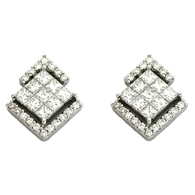 White Gold Diamond Earring
