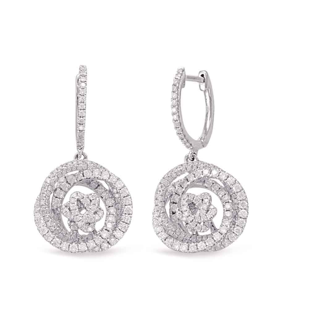 White Gold Diamond Hoop Earring