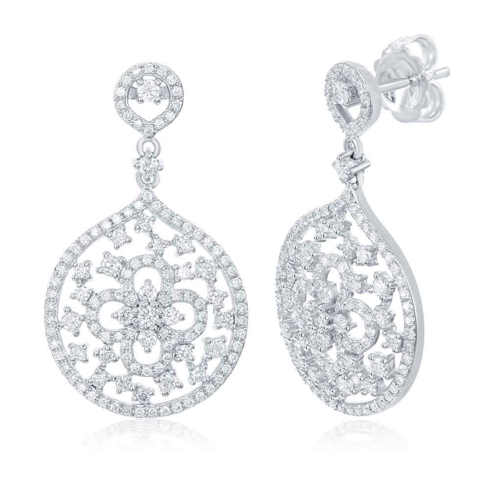White Gold Diamond Earring