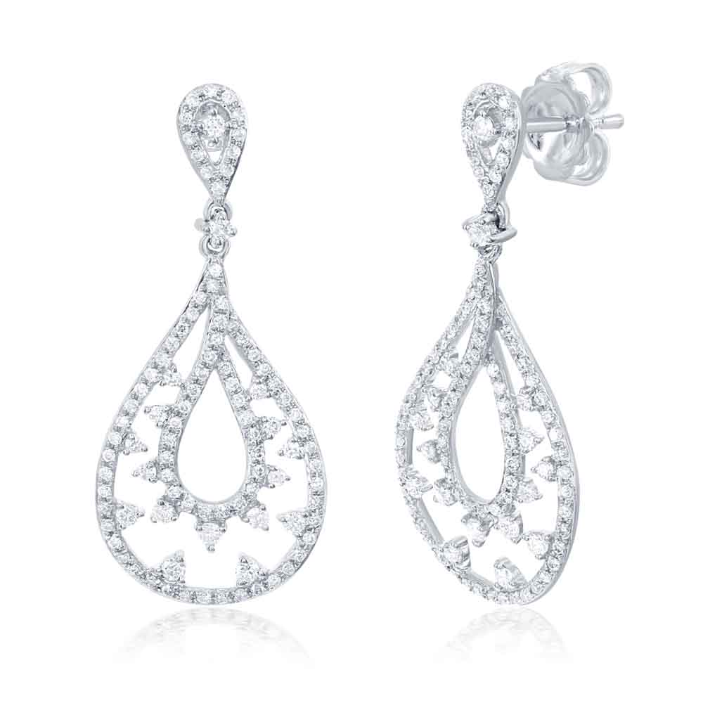 White Gold Diamond Earring
