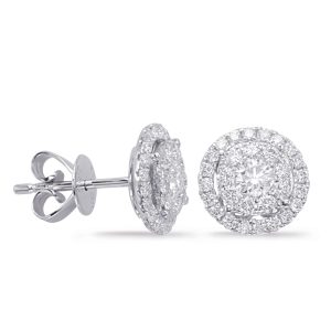 White Gold Diamond Earring 0.33cttw