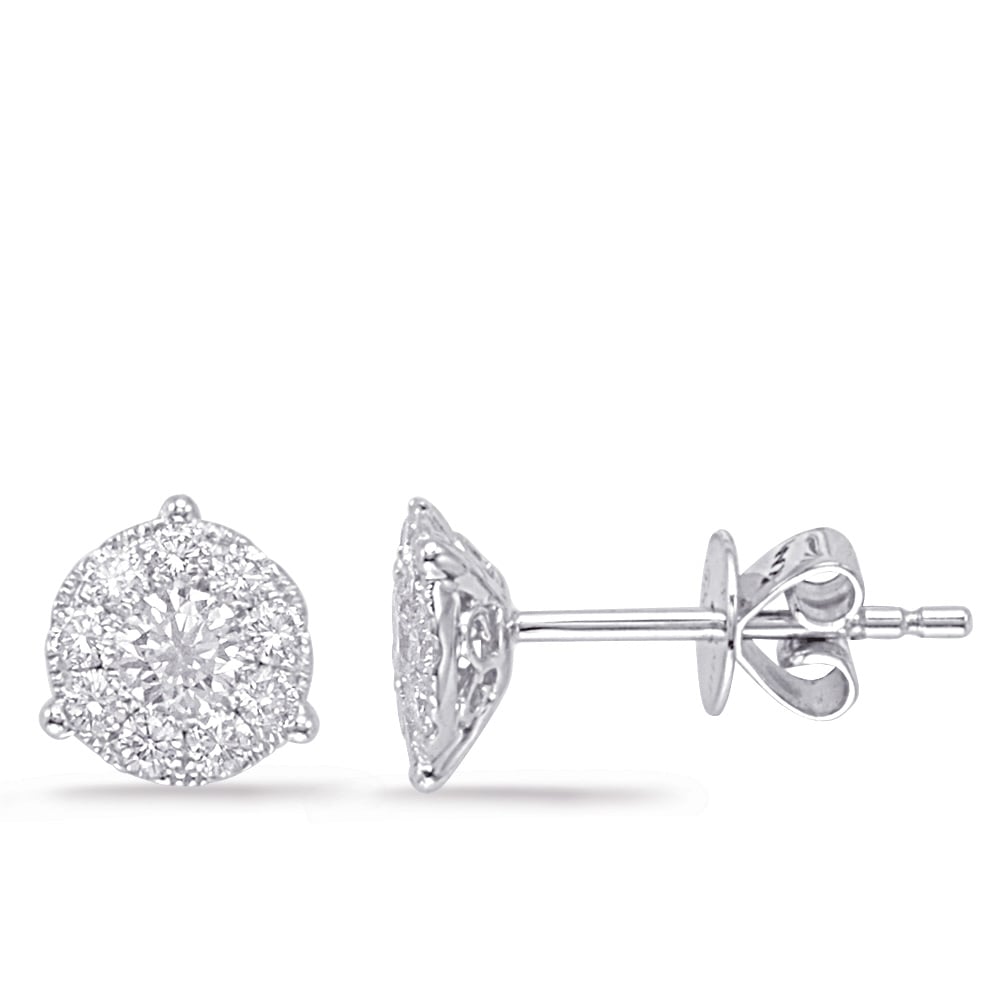 White Gold Diamond Earring