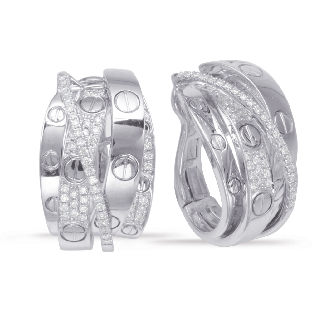 White Gold Diamond Earring