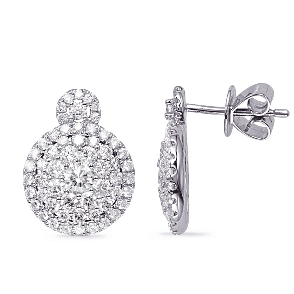 White Gold Diamond Earring