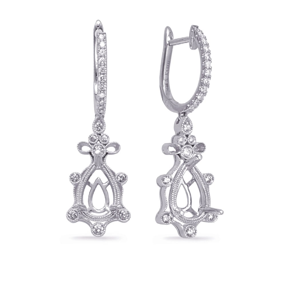 White Gold Diamond Earring